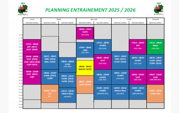 Planning de fin de saison